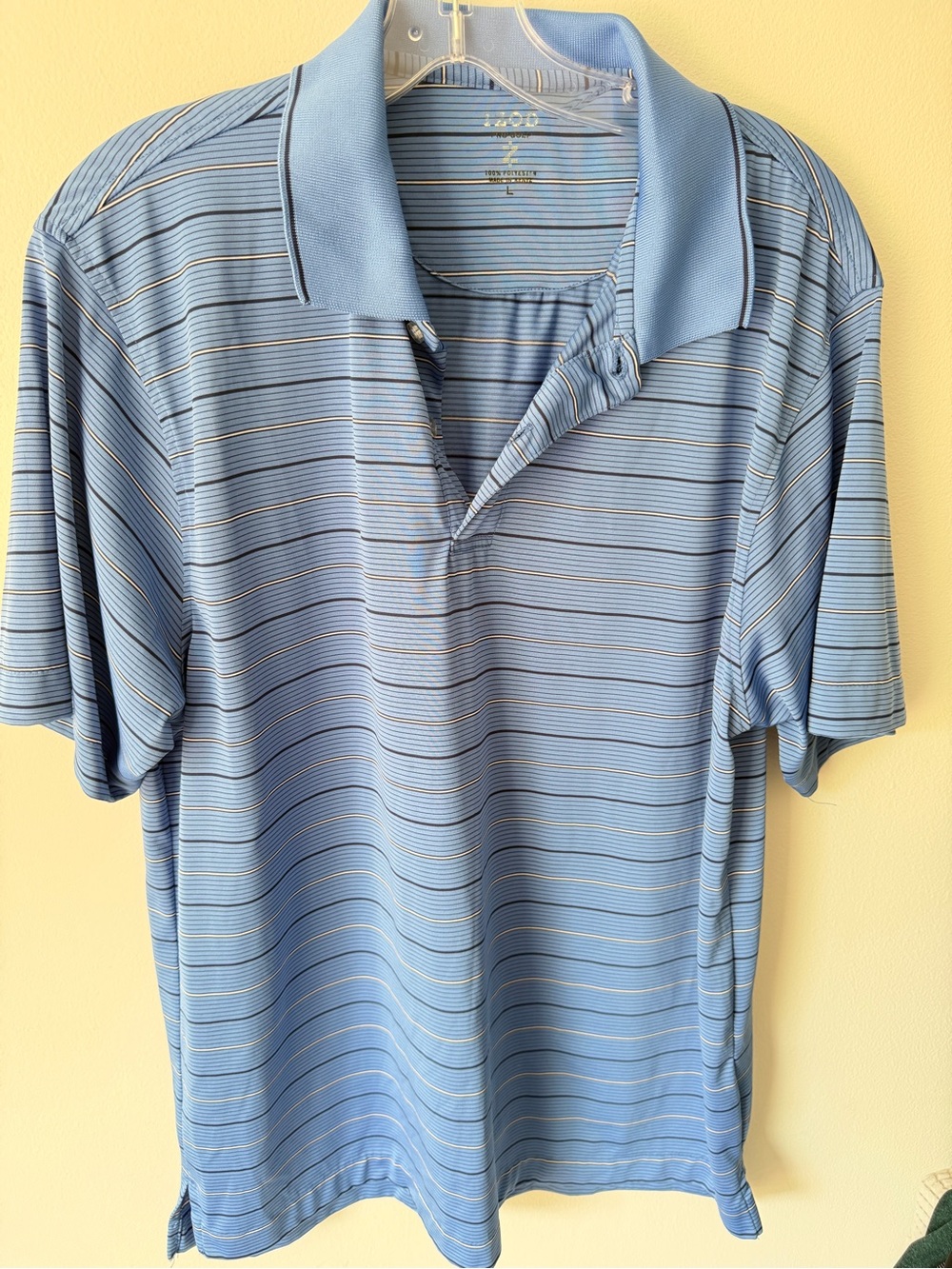 Izod Light Blue Striped Polo Shirt